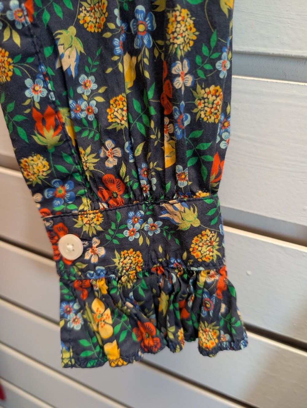 Sleepy Jones Cornett Gown in Liberty Fabric Edenham Floral Navy Size M EUC - Picture 5 of 12